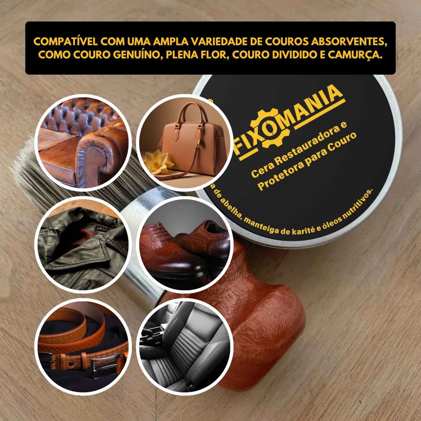 RENOVACOURO™ – Cera Reparadora, Protetora e Renovadora para Couro, Duradoura e Eficaz