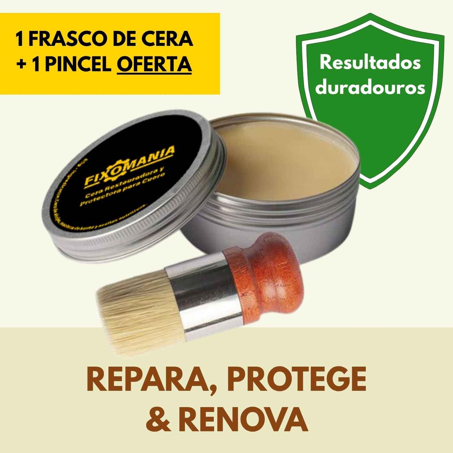 RENOVACOURO™ – Cera Reparadora, Protetora e Renovadora para Couro, Duradoura e Eficaz